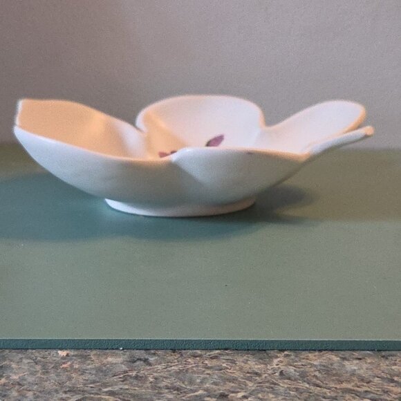 Violets Trinket Candy Dish Radford Pottery England Hand Painted Purple Flowers - Picture 2 of 7